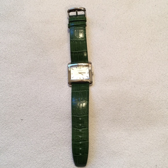 Anne Klein Silver with Green Band Watch - Picture 2 of 6